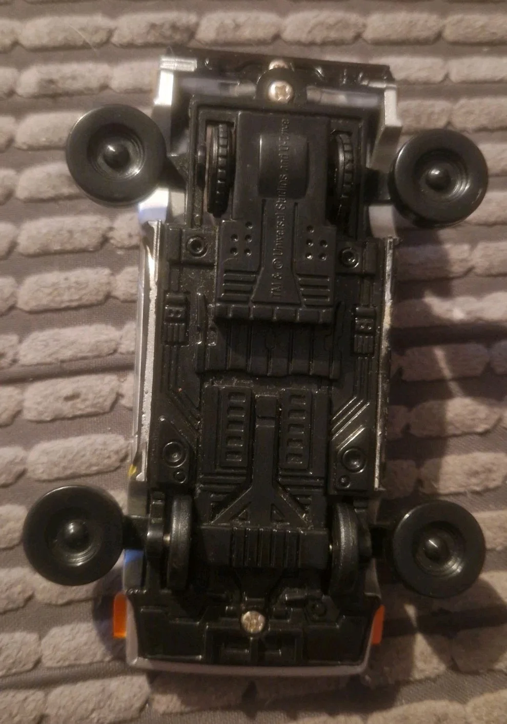 BACK TO THE FUTURE DELOREAN Toy Car UNIVERSAL STUDIOS Back Logo, image 4