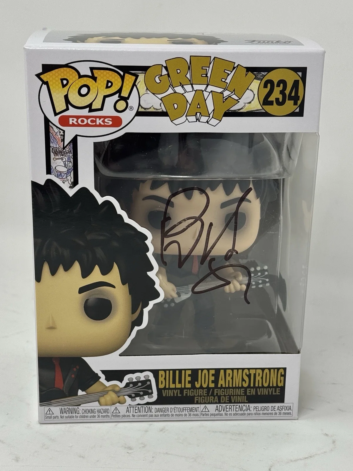 Billie Joe Armstrong Signed Autograph Green Day Funko Pop Figure Beckett COA, изображение 2