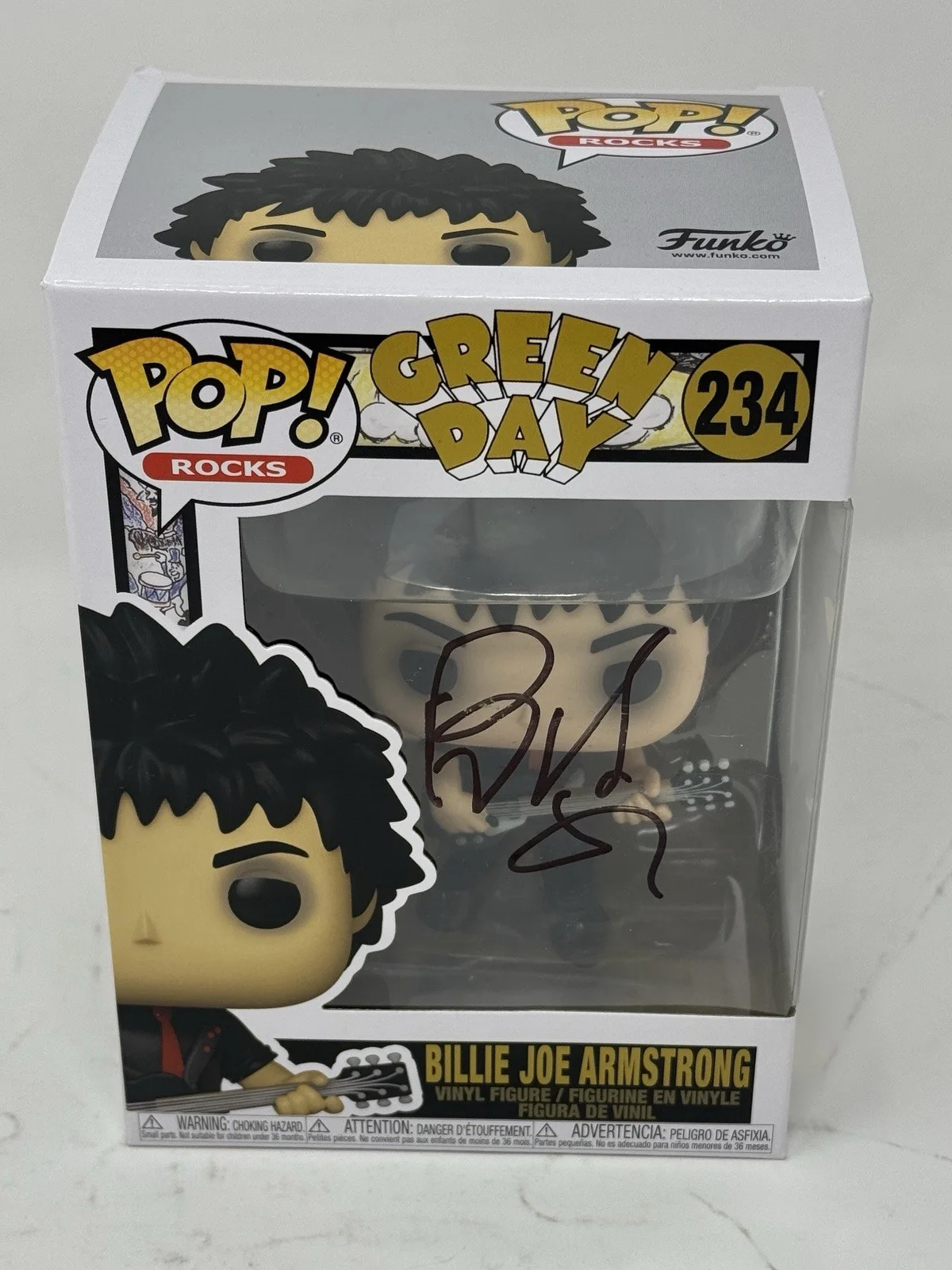 Billie Joe Armstrong Signed Autograph Green Day Funko Pop Figure Beckett COA, изображение 4