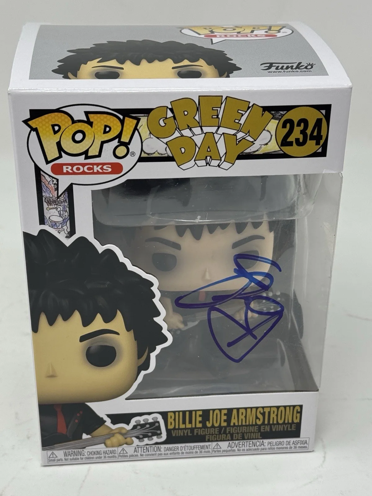 Billie Joe Armstrong Signed Autograph Green Day Funko Pop Figure Beckett COA, изображение 2