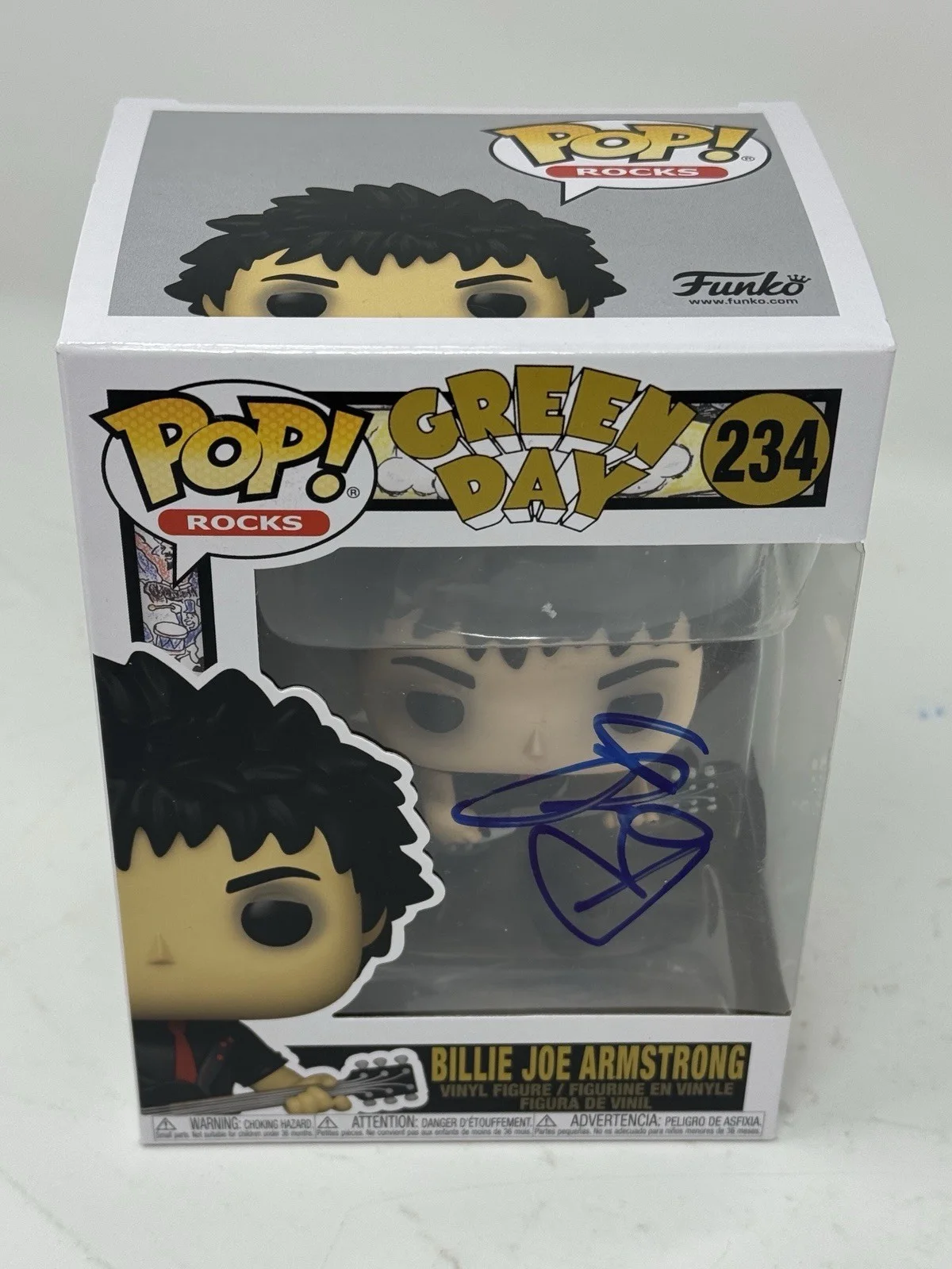Billie Joe Armstrong Signed Autograph Green Day Funko Pop Figure Beckett COA, изображение 3