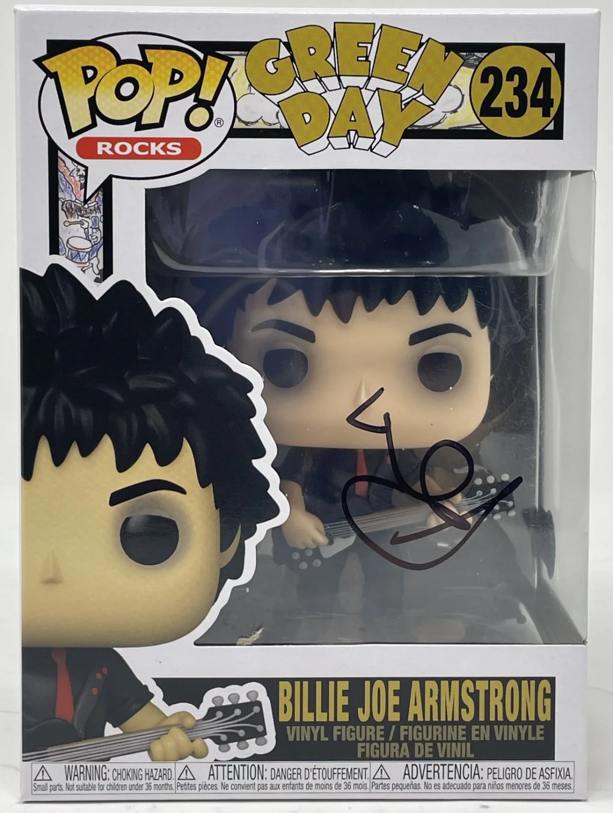Billie Joe Armstrong Signed Autograph Green Day Funko Pop Figure Beckett COA, изображение 2