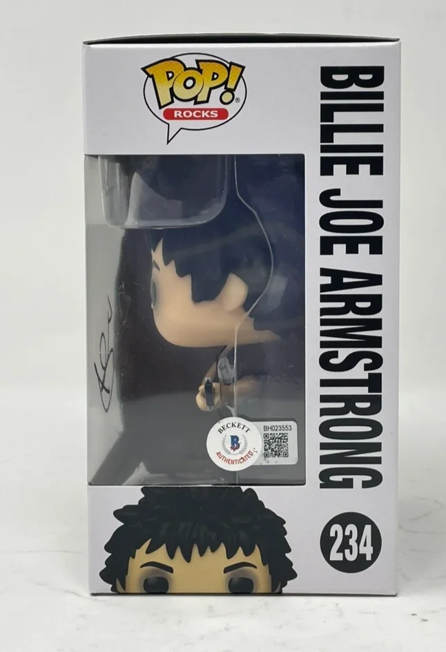 Billie Joe Armstrong Signed Autograph Green Day Funko Pop Figure Beckett COA, изображение 3