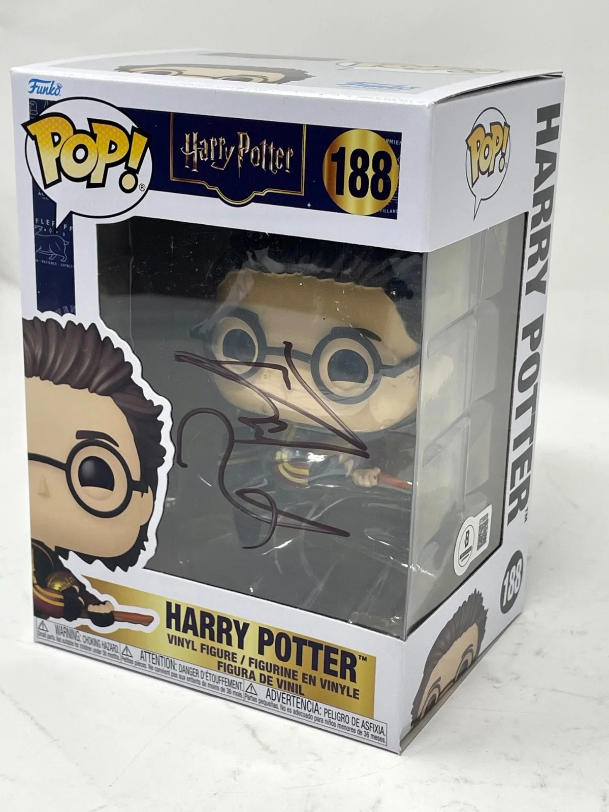 Daniel Radcliffe — Daniel Radcliffe Signed Harry Potter Autograph Funko Pop #188 Figure Beckett COA, изображение 5