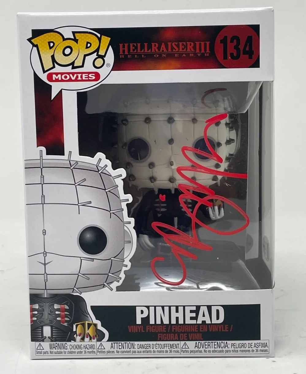 Clive Barker — Clive Barker Signed Hellraiser Pinhead Funko Pop Autograph Horror Beckett COA, изображение 2
