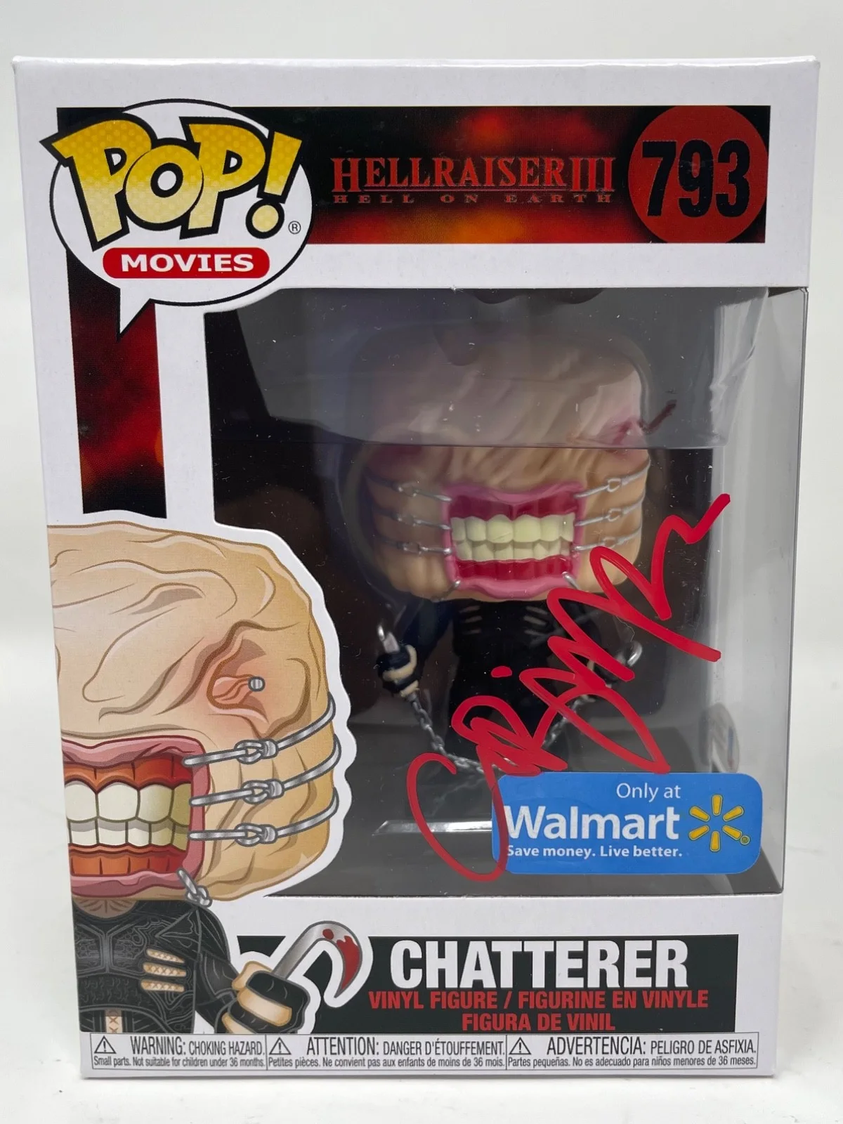 Clive Barker — Clive Barker Signed Hellraiser Chatterer Funko Pop #793 Autograph Beckett COA, изображение 2