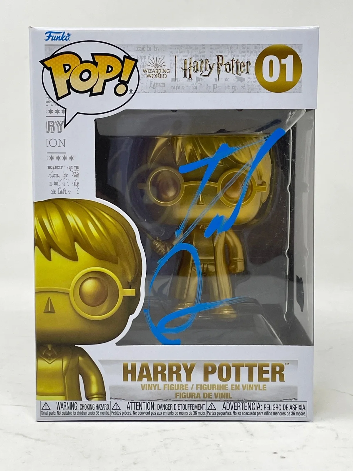 Daniel Radcliffe — Daniel Radcliffe Signed Harry Potter Funko Pop #01 Autograph Figure Beckett COA, изображение 2