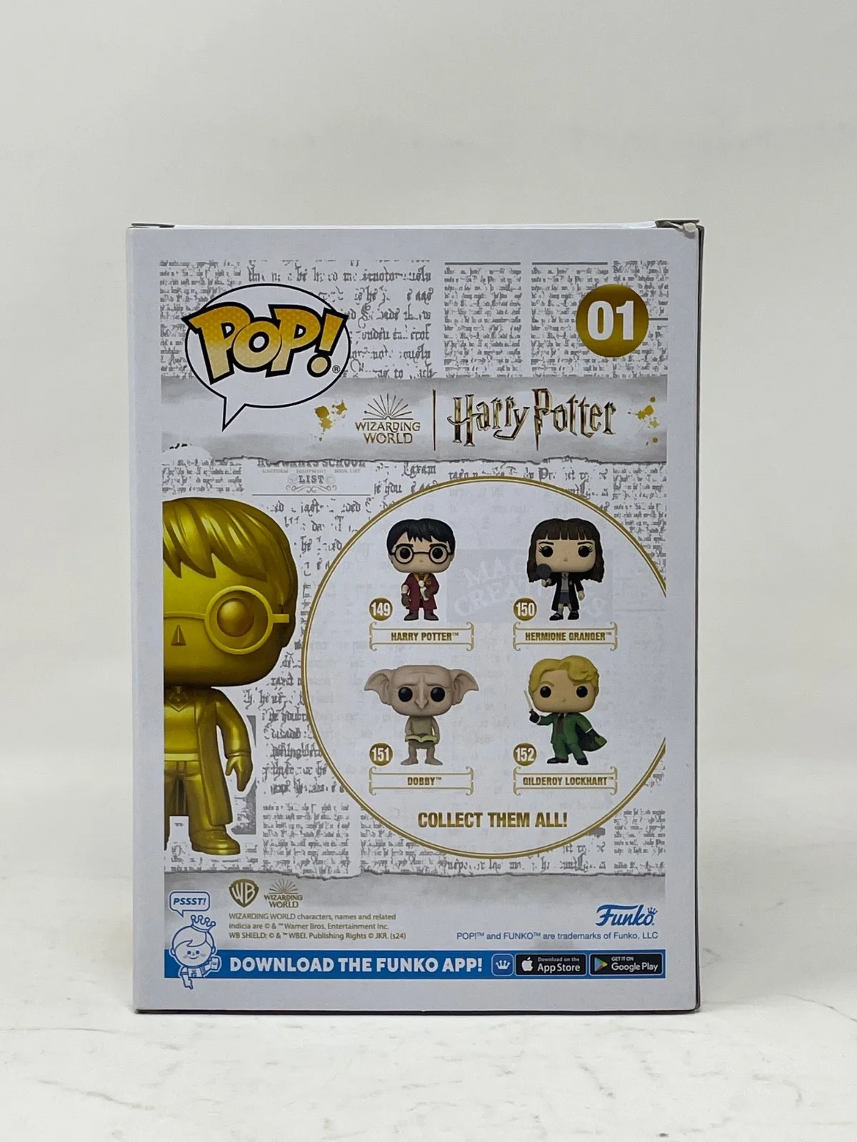 Daniel Radcliffe — Daniel Radcliffe Signed Harry Potter Funko Pop #01 Autograph Figure Beckett COA, изображение 3