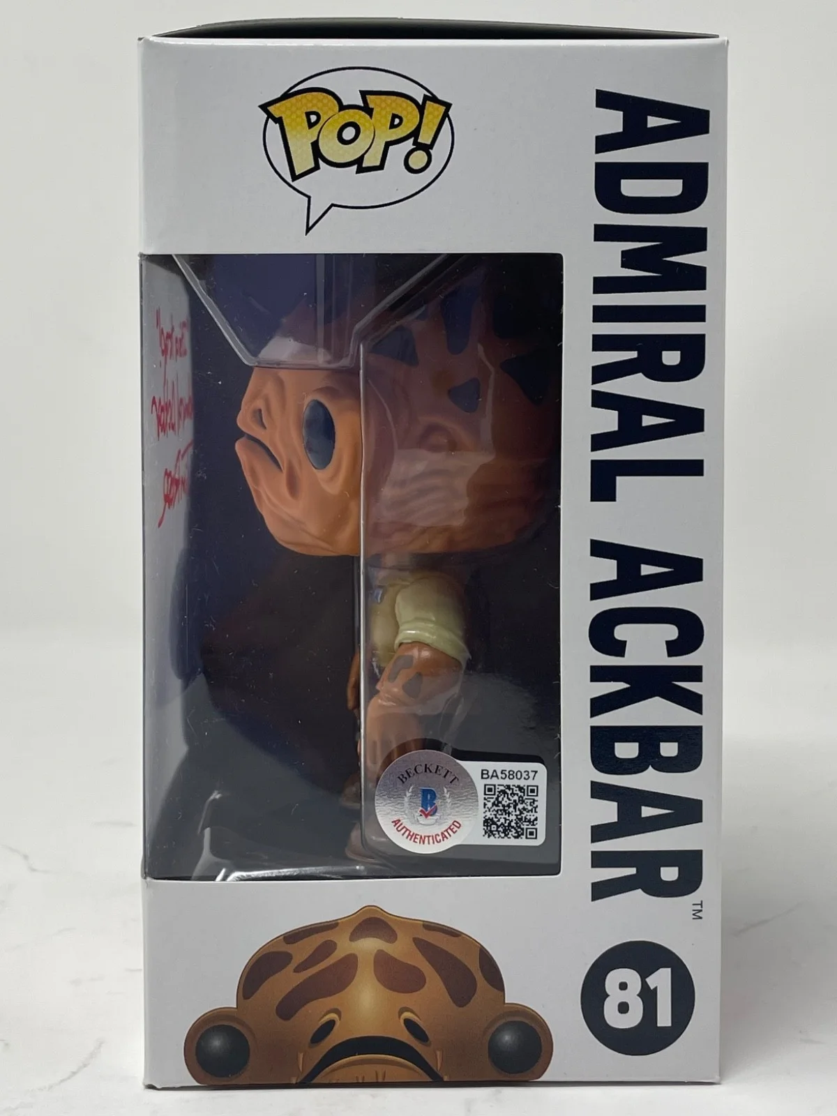 Tim Rose — Tim Rose Signed Star Wars Admiral Ackbar Funko Pop #81 It's A Trap Quote Beckett, изображение 5