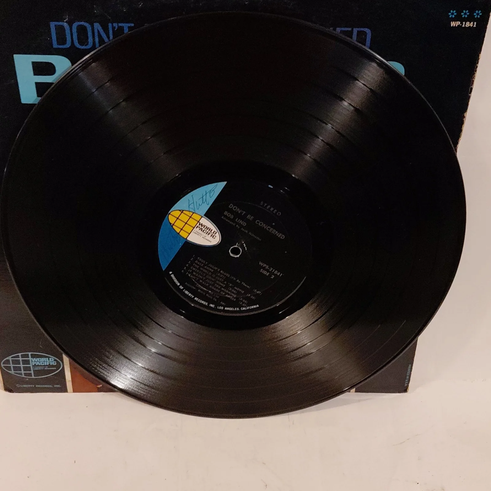 Bob Lind Don't Be Concerned Vinyl LP Signed Autographed Cover, image 4