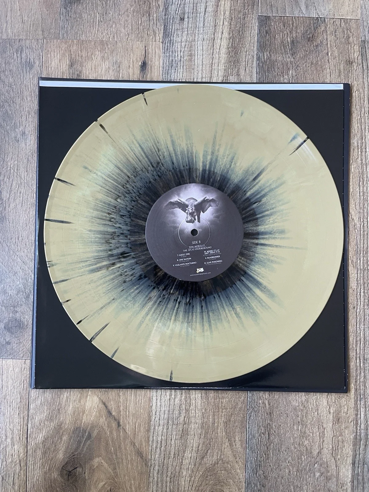 Tom Morello Signed Atlas Underground Gold/Black Vinyl Rage Against The Machine, image 2