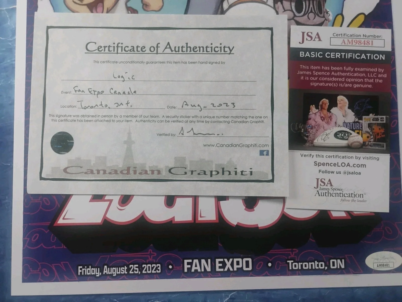 Logic Hand Signed Autograph Event Poster JSA COA Fan Expo Canada NO US TARIFFS, image 4