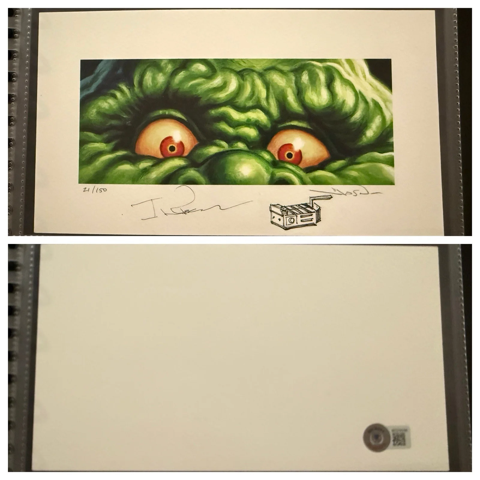 Ivan Reitman — Ivan Reitman signed Ghostbusters Print By Jason Edmiston EWAF Beckett COA