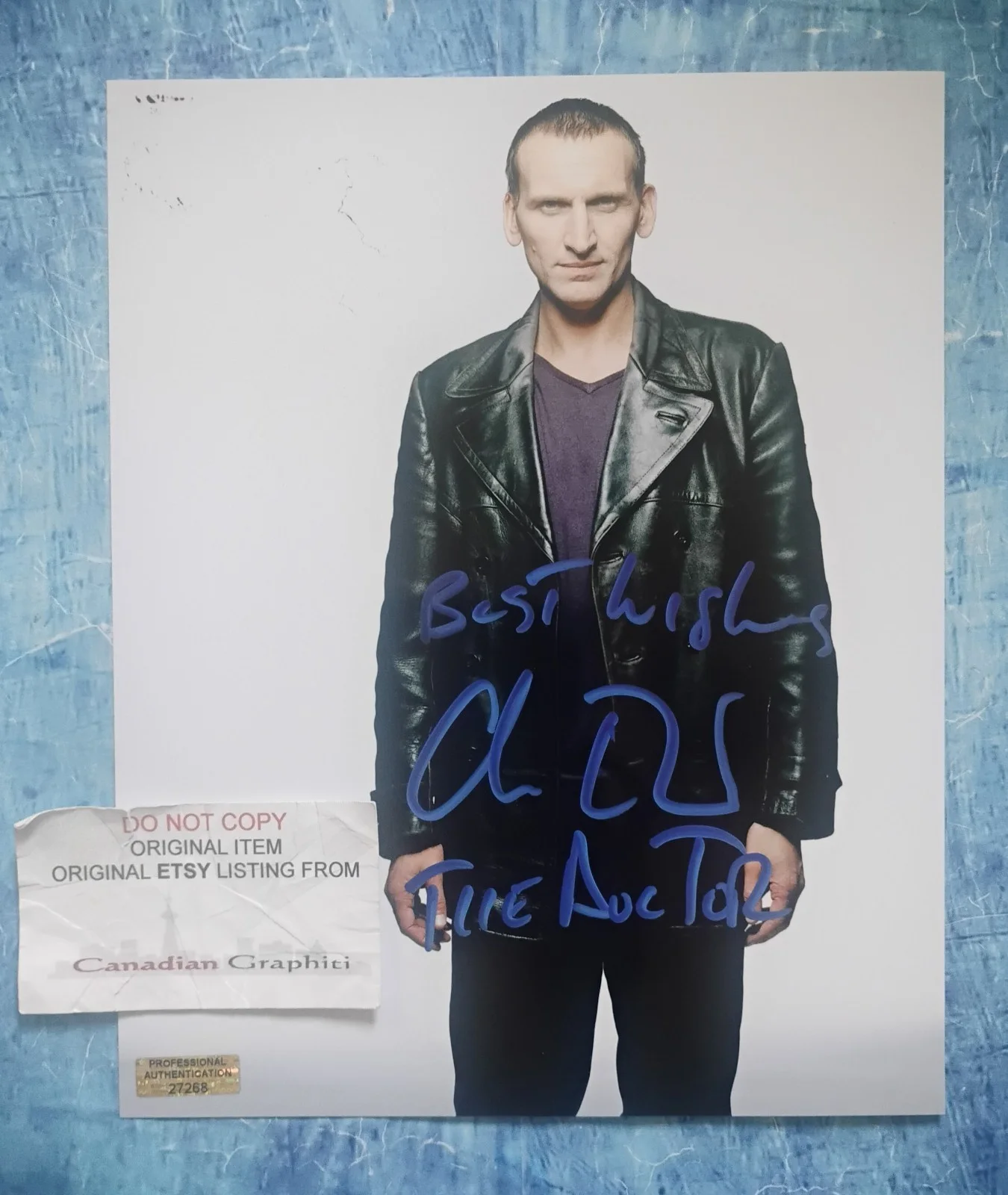 Christopher Eccleston Hand Signed 8x10 Photo COA Doctor Who NO US TARIFF, image 3