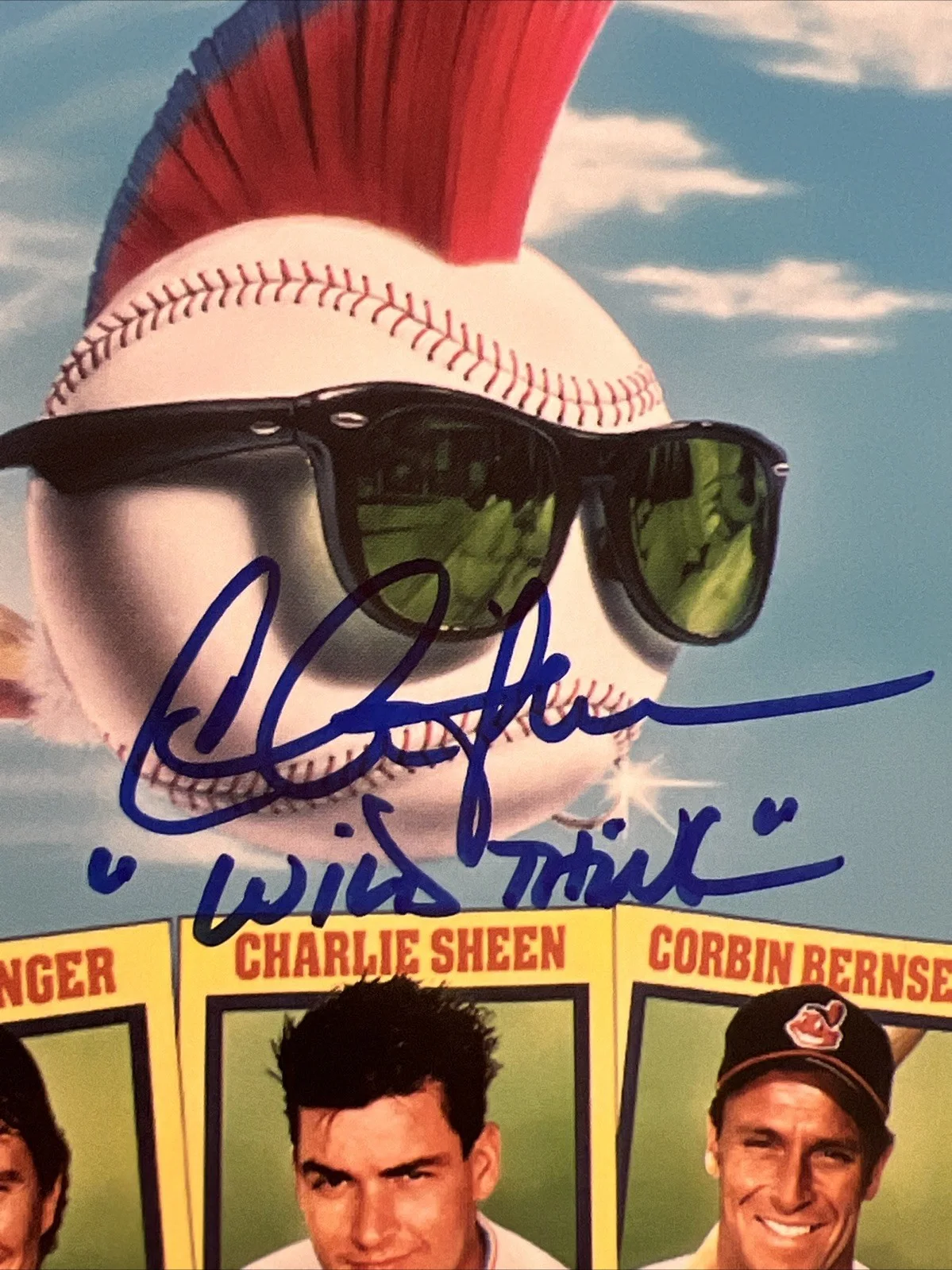 Charlie Sheen — Charlie Sheen Signed Autographed Major League DVD Cover Wild Thing Ricky Vaughn, изображение 5