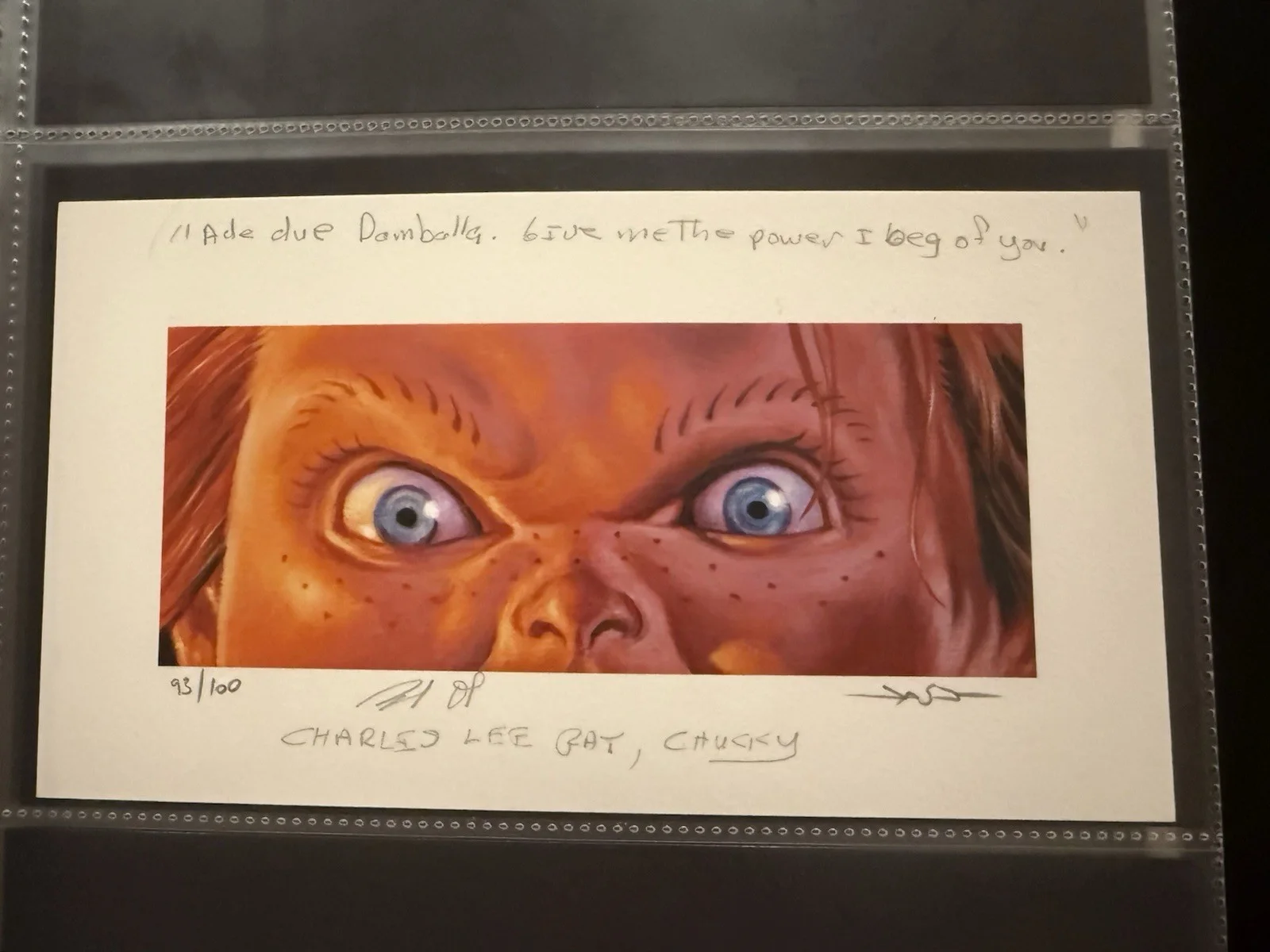 Brad dourif — Brad Dourif signed Childs Play Print By Jason Edmiston EWAF Beckett COA *, изображение 3