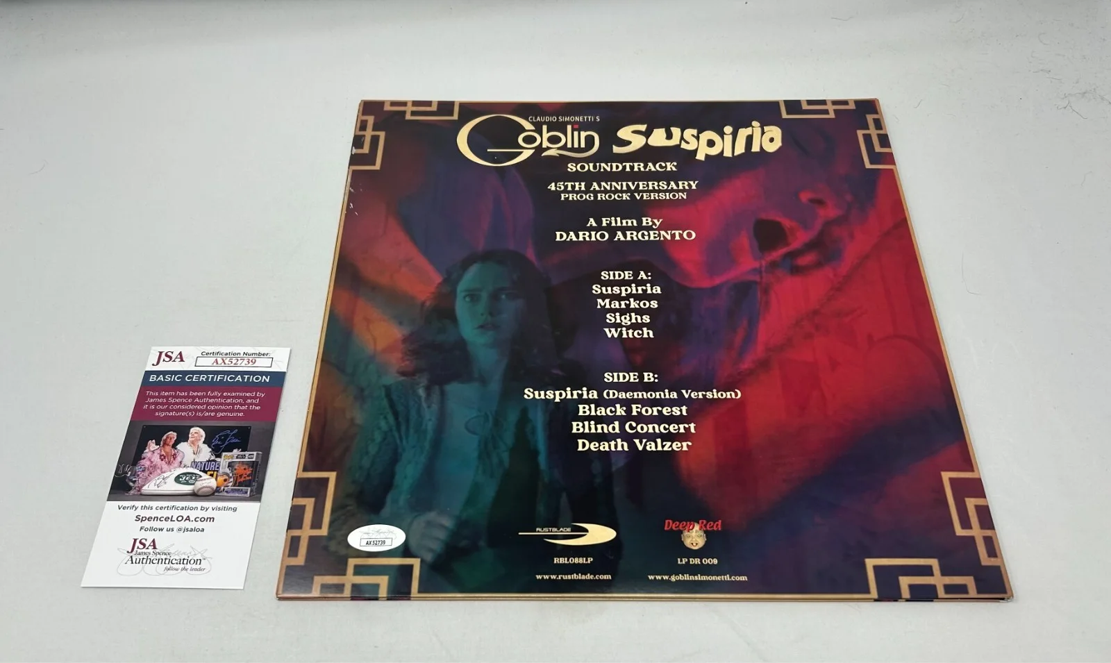 Claudio Simonetti signed Goblin Suspiria Album JSA COA, image 2