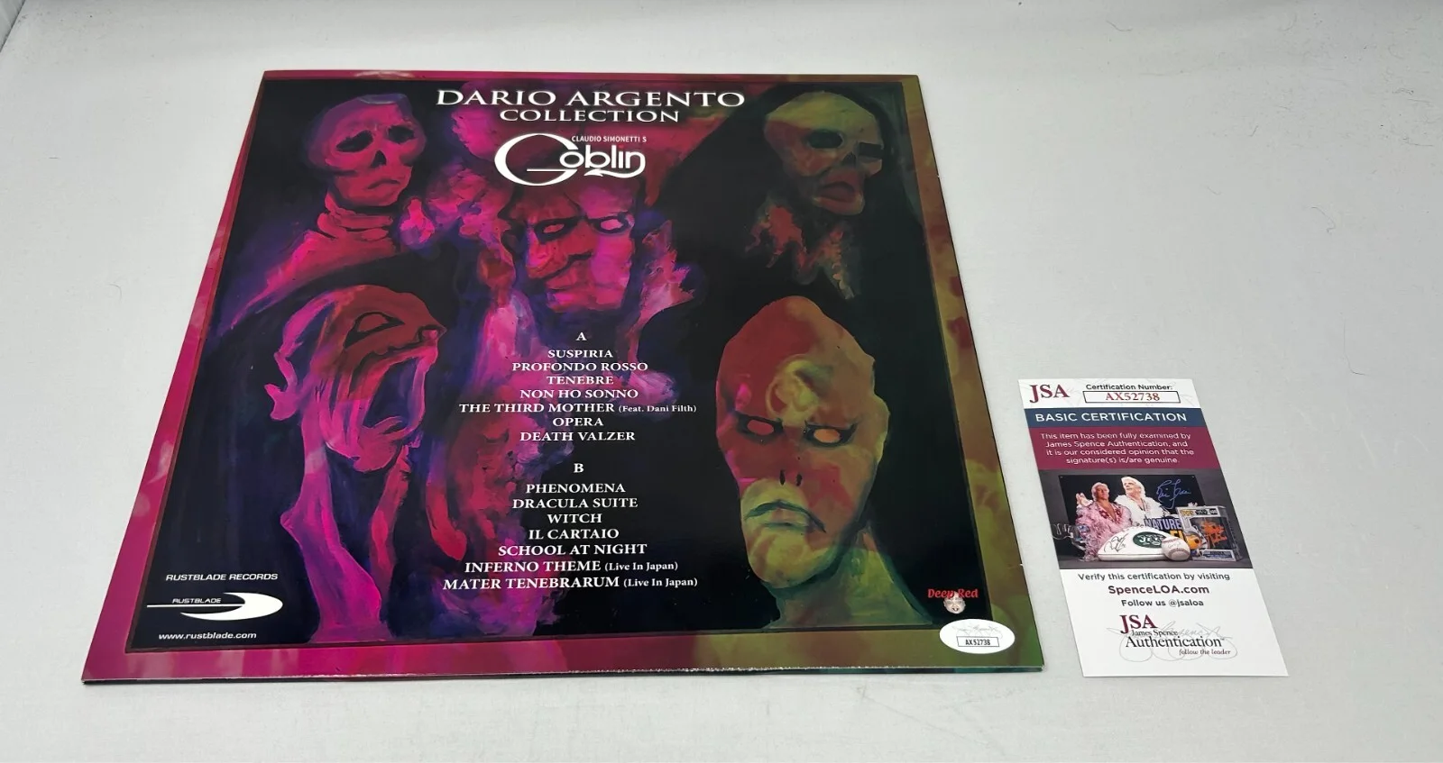Claudio Simonetti signed Goblin Dario Argento Collection Album JSA COA, image 3