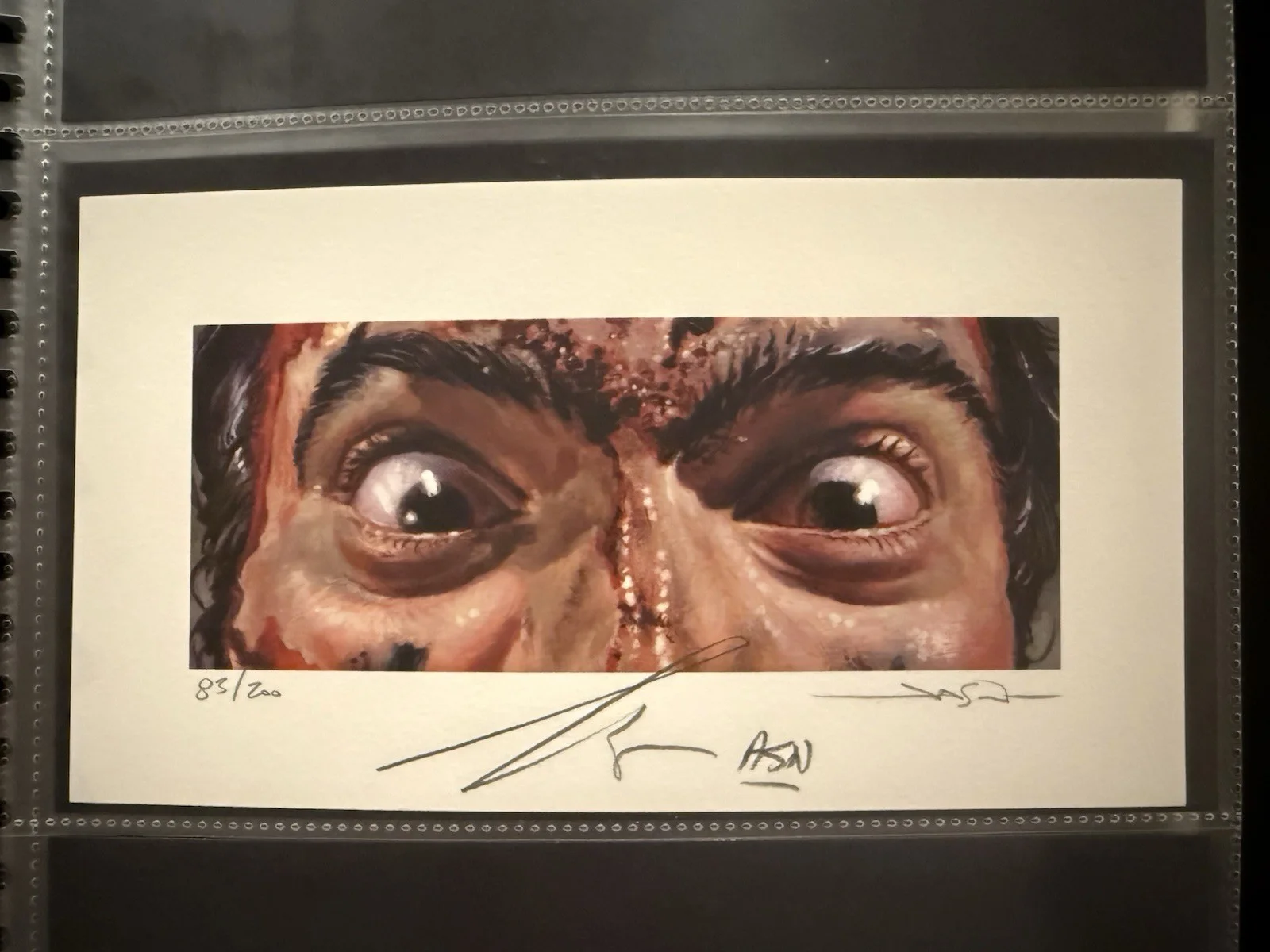 Bruce Campbell — Bruce Campbell signed Evil Dead Print By Jason Edmiston EWAF Beckett COA *, image 2