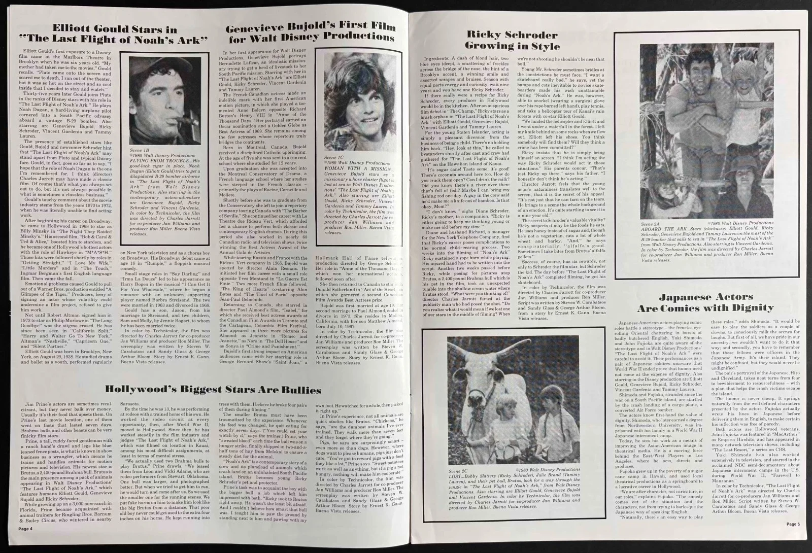 Last Flight of Noah's Ark ORIGINAL US Film Campaign Book Disney Elliott Gould 80, изображение 2