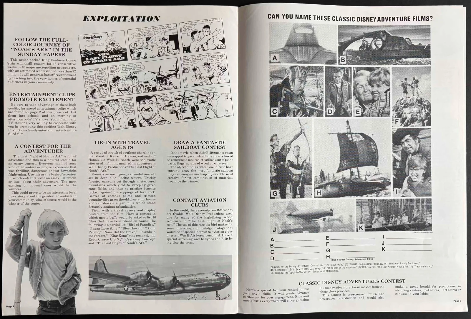 Last Flight of Noah's Ark ORIGINAL US Film Campaign Book Disney Elliott Gould 80, изображение 3