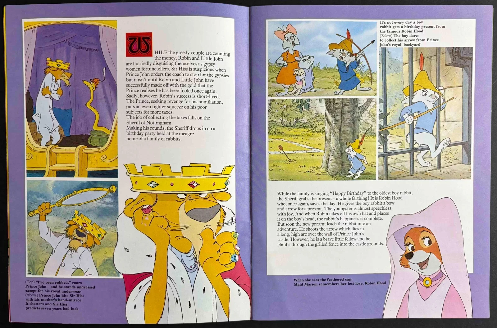 Robin Hood ORIGINAL Film Movie Brochure Walt Disney FIRST RELEASE 1973, изображение 2