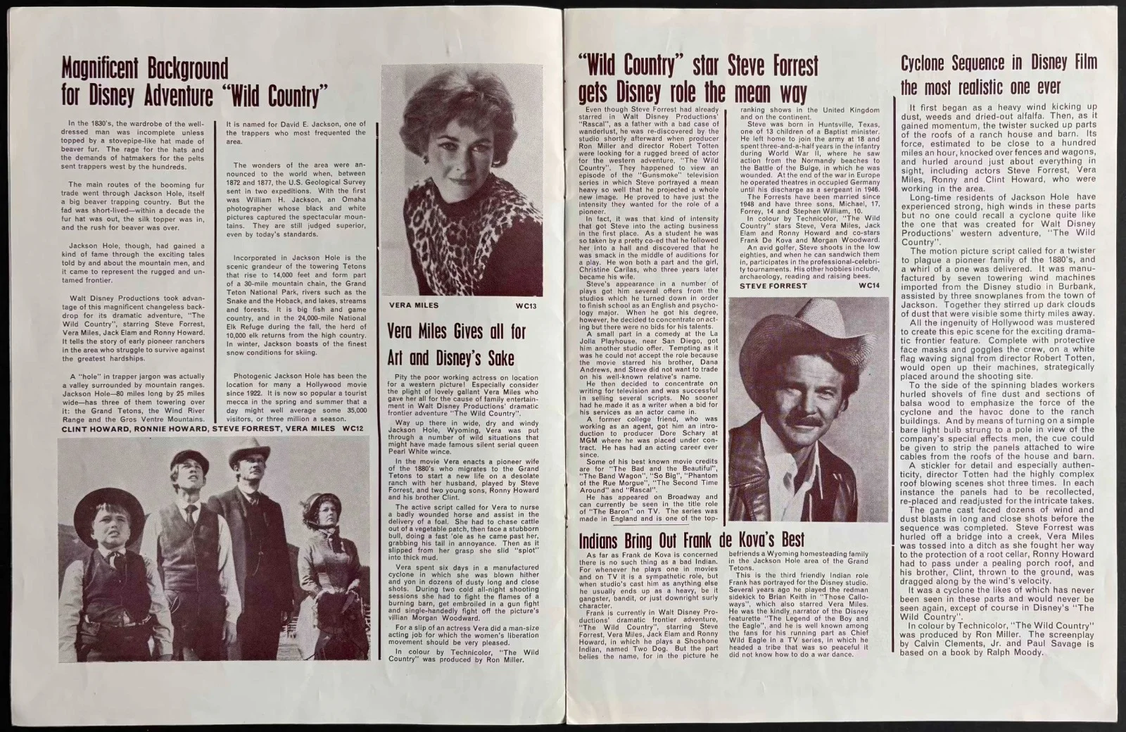 Wild Country ORIGINAL Film Press Campaign Book Disney 1970, изображение 2