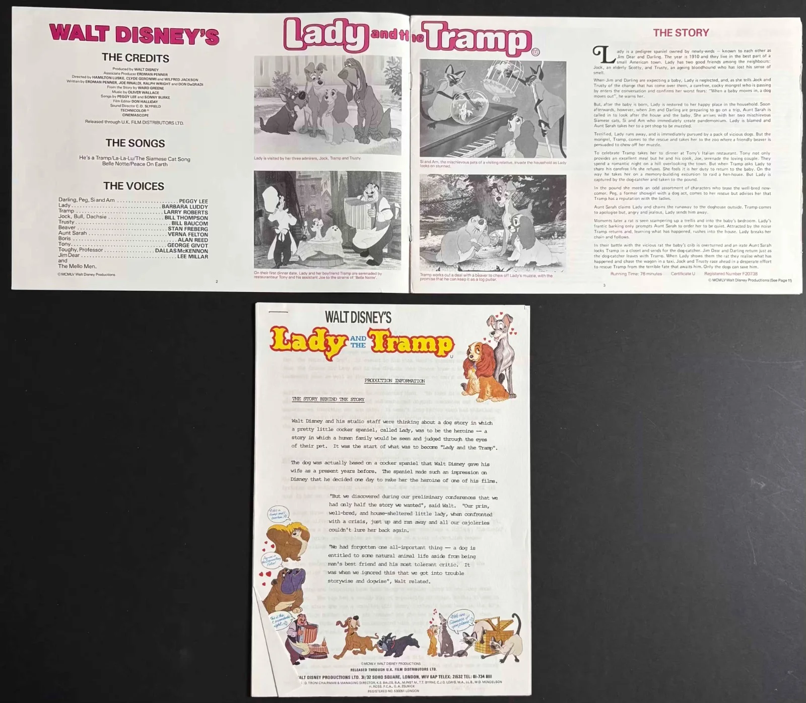 Lady and the Tramp ORIGINAL Rerelease Press Kit + Stills Disney, изображение 2
