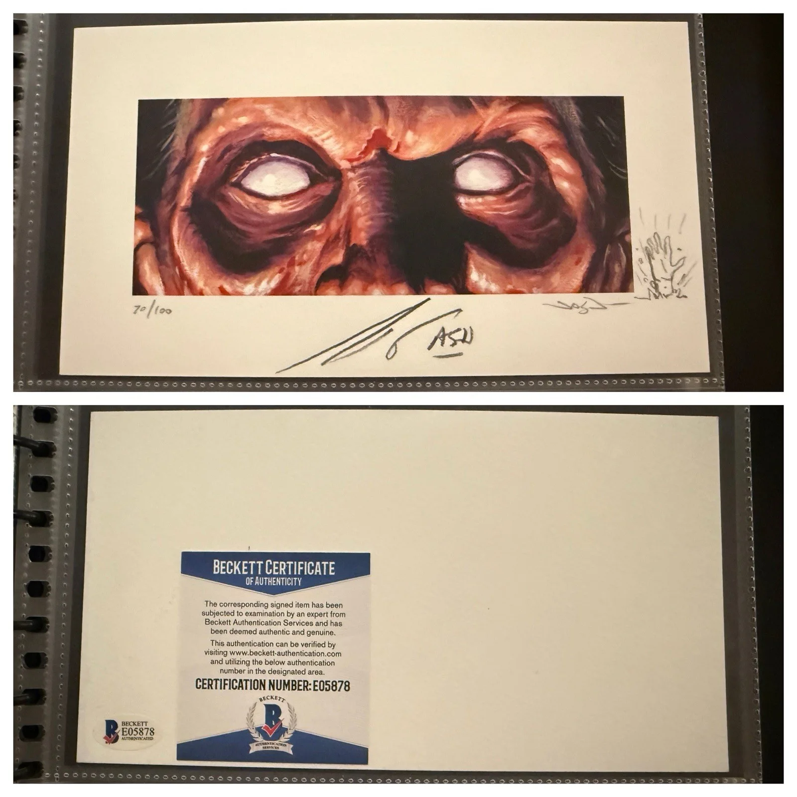 Bruce Campbell — Bruce Campbell signed Evil Dead Print By Jason Edmiston EWAF Beckett COA