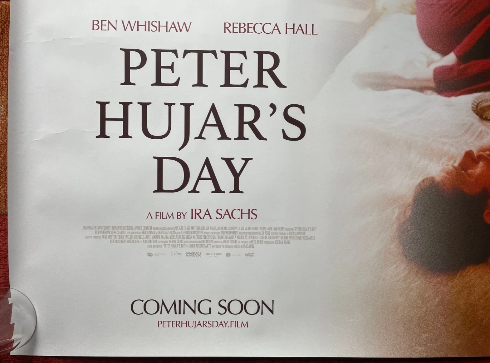 PETER HUJAR'S DAY (2025) Original UK Quad Movie Poster Ben Whishaw, Rebecca Hall, изображение 4