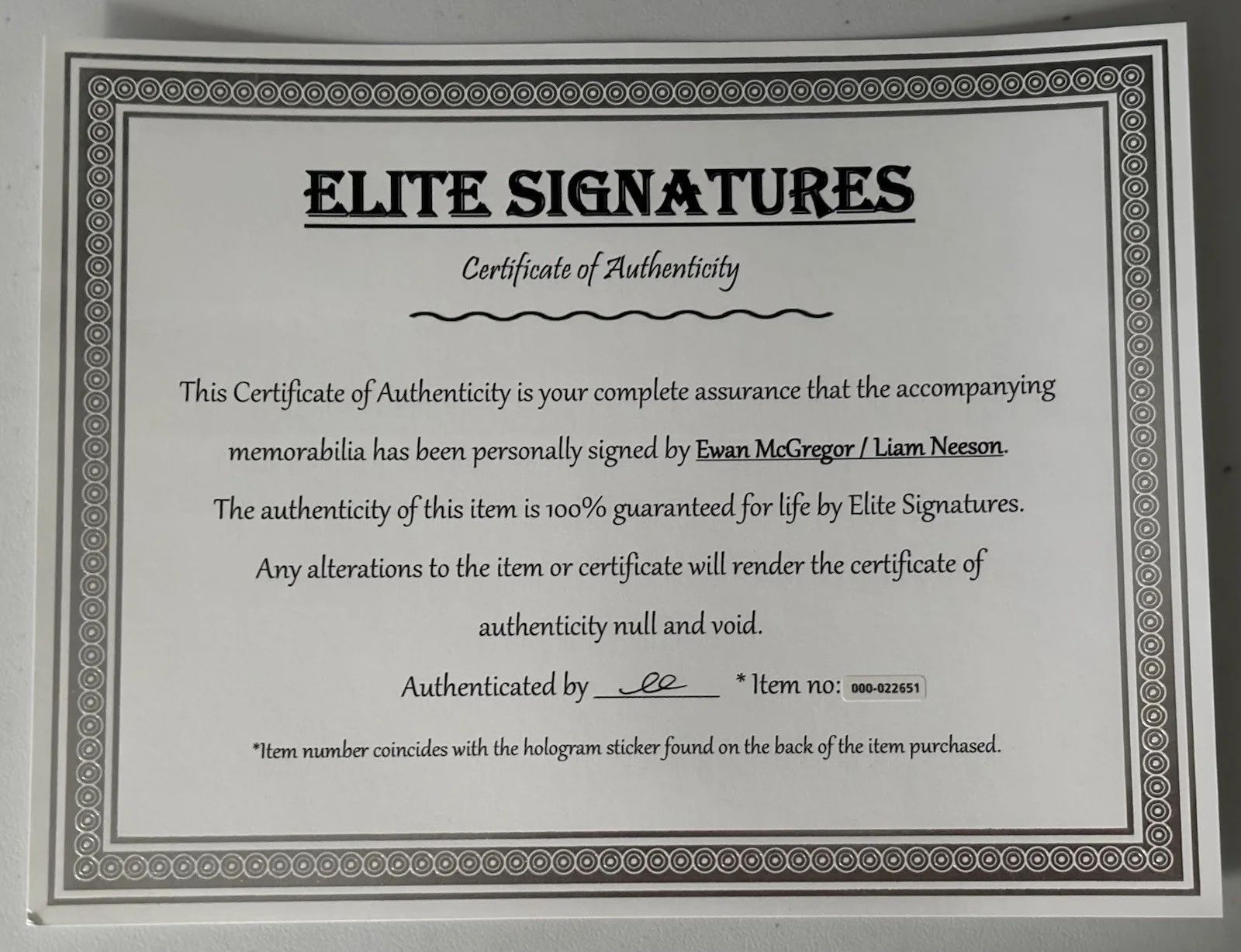 Hayden Christensen, Liam Neeson — Hayden Christensen And Liam Neeson Signed Photo, 8x10 With COA, Starwars,, изображение 2