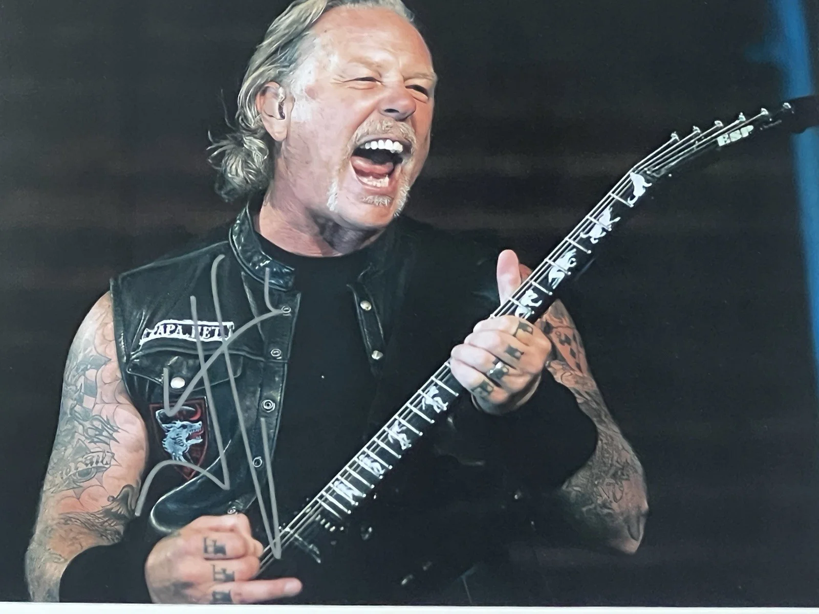 JAMES HETFIELD Metallica Autographed signed 8 X 11.5 Photo Nicely Framed, изображение 4