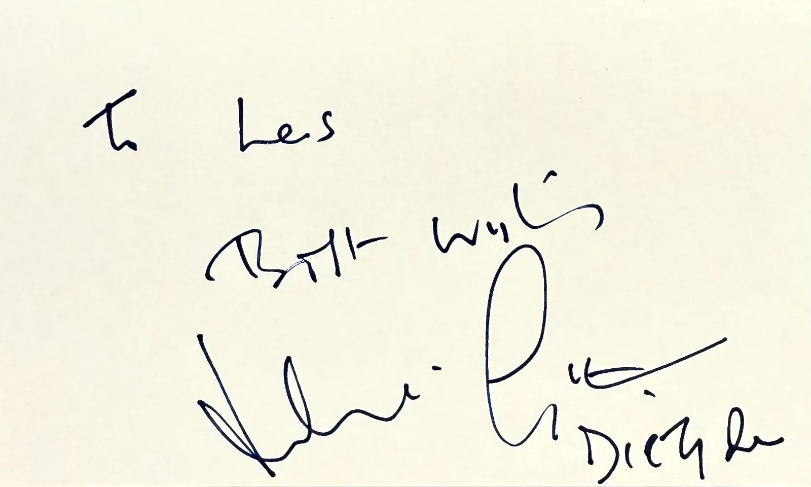 Leslie Grantham — LESLIE GRANTHAM Signed Autographed 3"x 5" INDEX CARD EastEnders The Uninvited, image 2