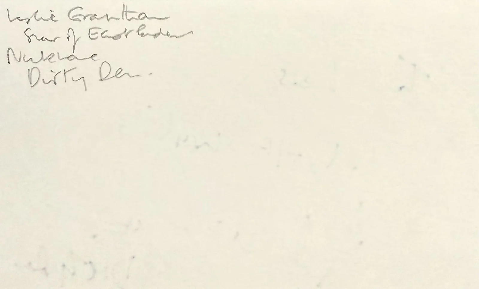 Leslie Grantham — LESLIE GRANTHAM Signed Autographed 3"x 5" INDEX CARD EastEnders The Uninvited, image 3