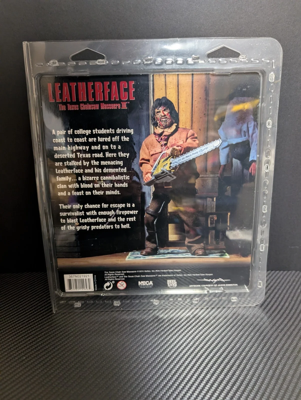 R.A. Mihailoff — Signed R.A. Mihailoff NECA Leatherface Texas Chainsaw Massacre III Action Figure, image 3