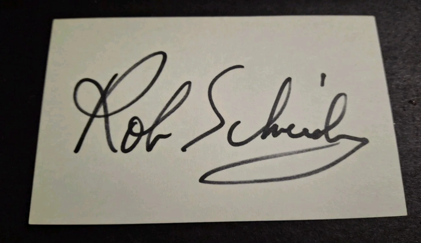 Rob Schneider — ROB SCHNEIDER " RICHMEISTER " SNL - SIGNED 3x5 Index Card W/PROOF, image 4