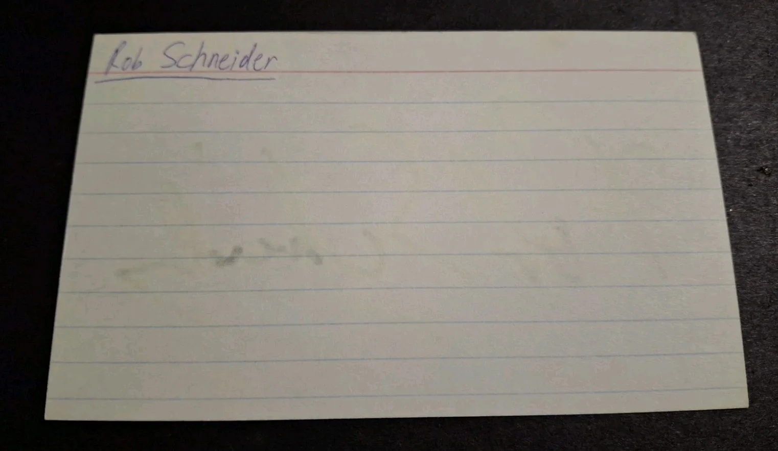 Rob Schneider — ROB SCHNEIDER " RICHMEISTER " SNL - SIGNED 3x5 Index Card W/PROOF, image 5