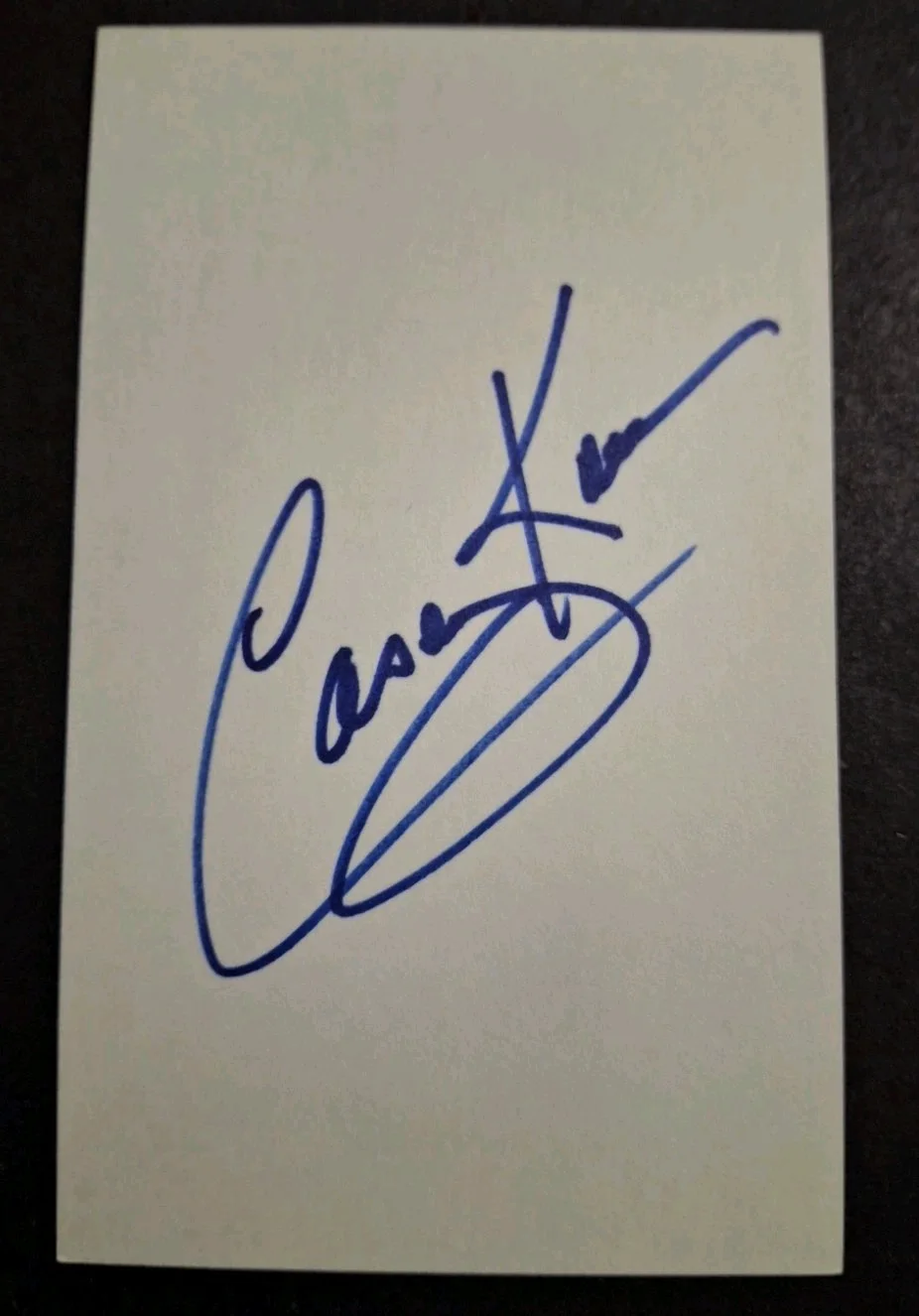 Casey Kasem — CASEY KASEM - TOP 40 RADIO HOST - SCOOBY DOO "SHAGGY" VOICE - SIGNED 3x5 Index, image 3