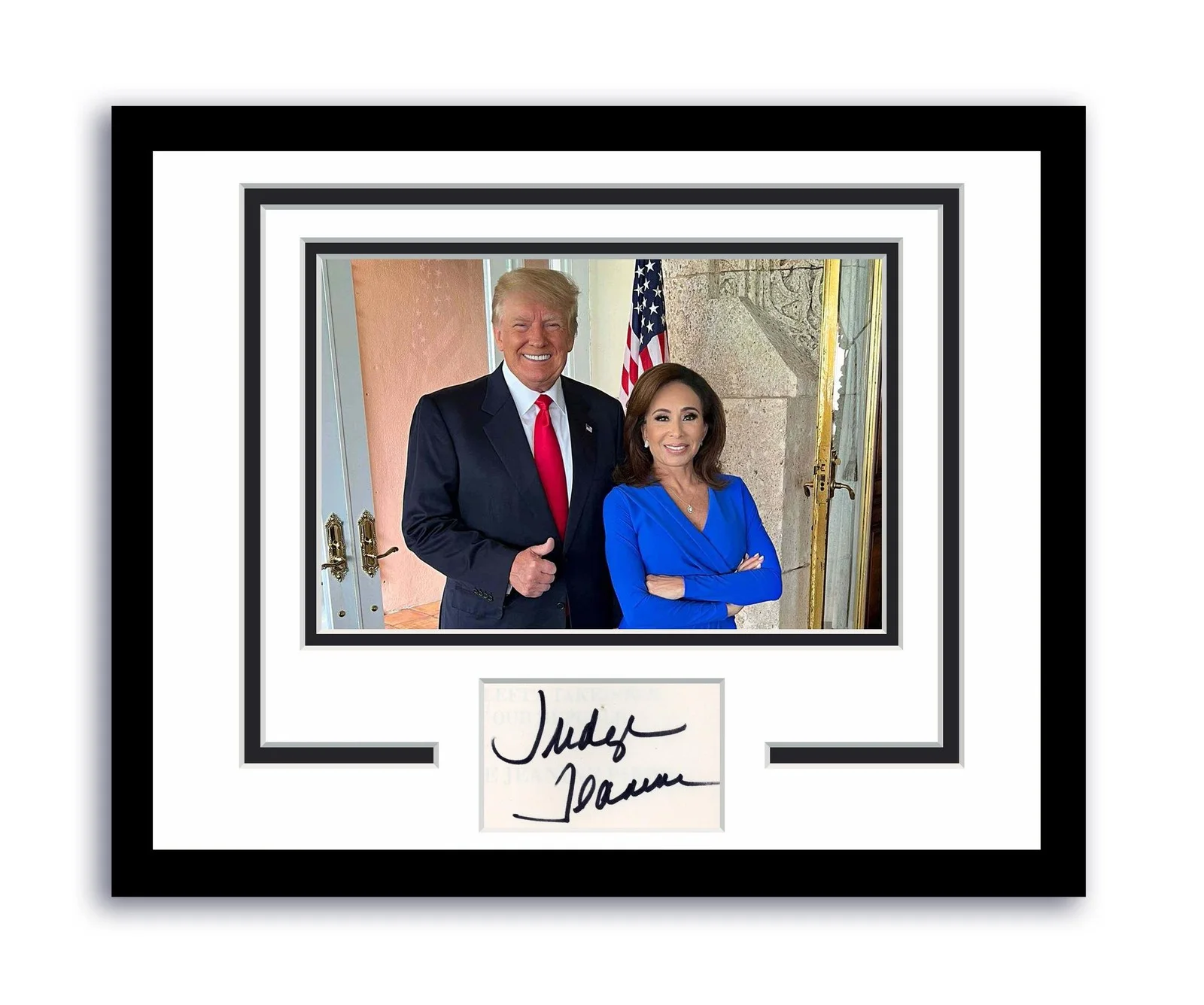 Judge Jeanine Pirro — Judge Jeanine Pirro Autographed Signed 11x14 Framed Photo Fox News MAGA ACOA