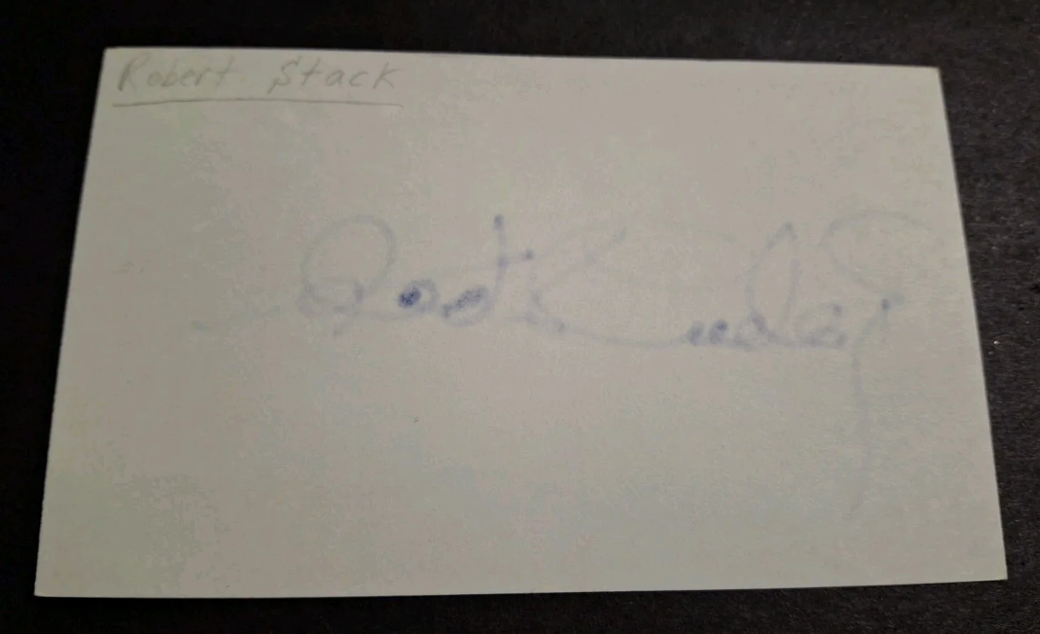 Robert Stack — ROBERT STACK - " THE UNTOUCHABLES " ELIOT NESS - SIGNED 3x5 Index Card W/PROOF, image 5