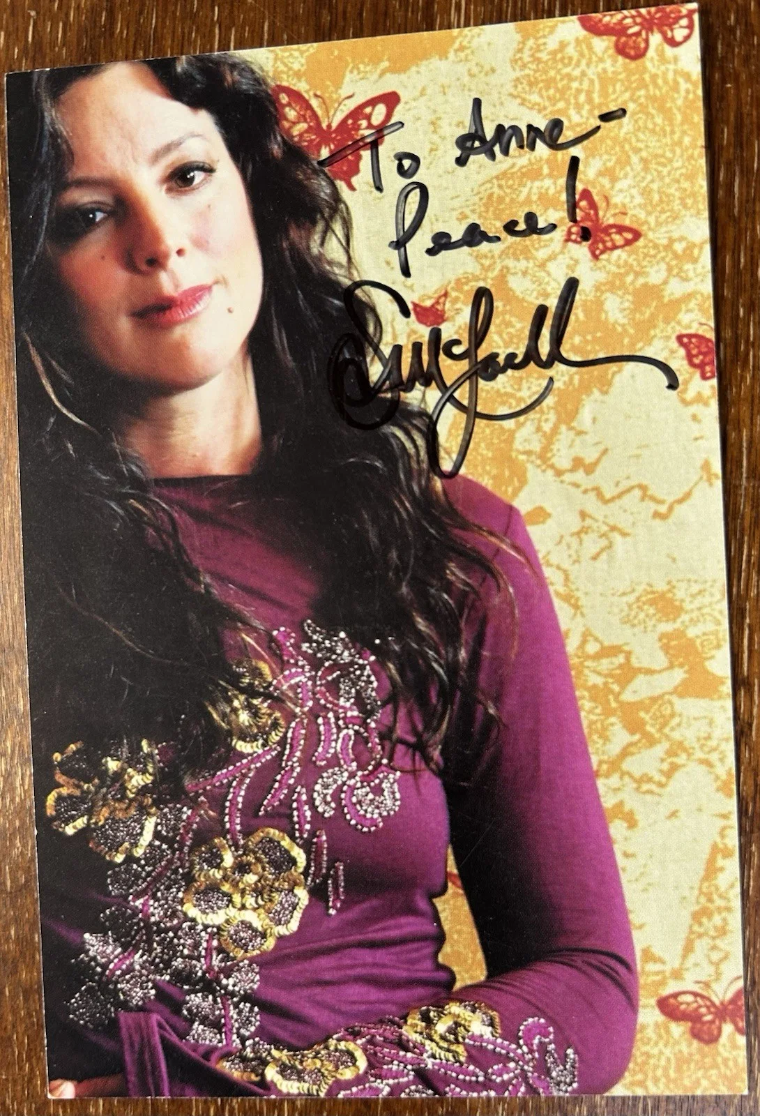 Sarah McLachlan Signed 4x6 Photo Autograph + Concert Ticket Stub Lot Rare, изображение 2