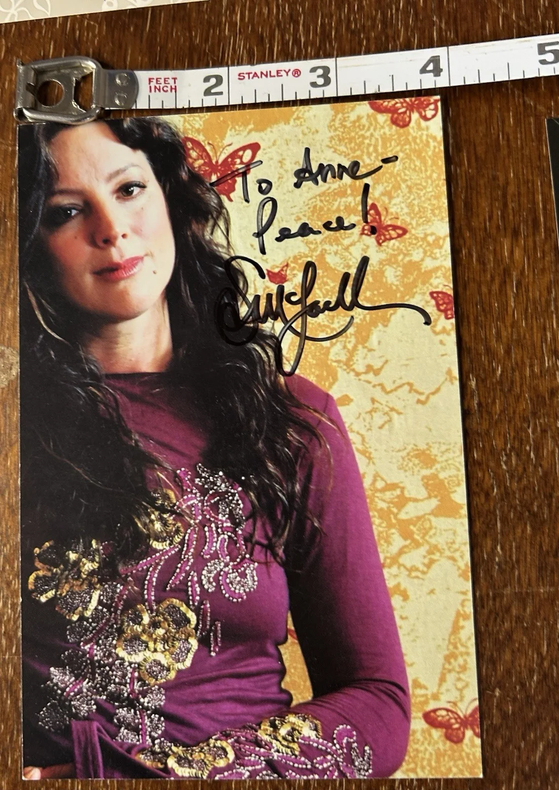 Sarah McLachlan Signed 4x6 Photo Autograph + Concert Ticket Stub Lot Rare, изображение 4
