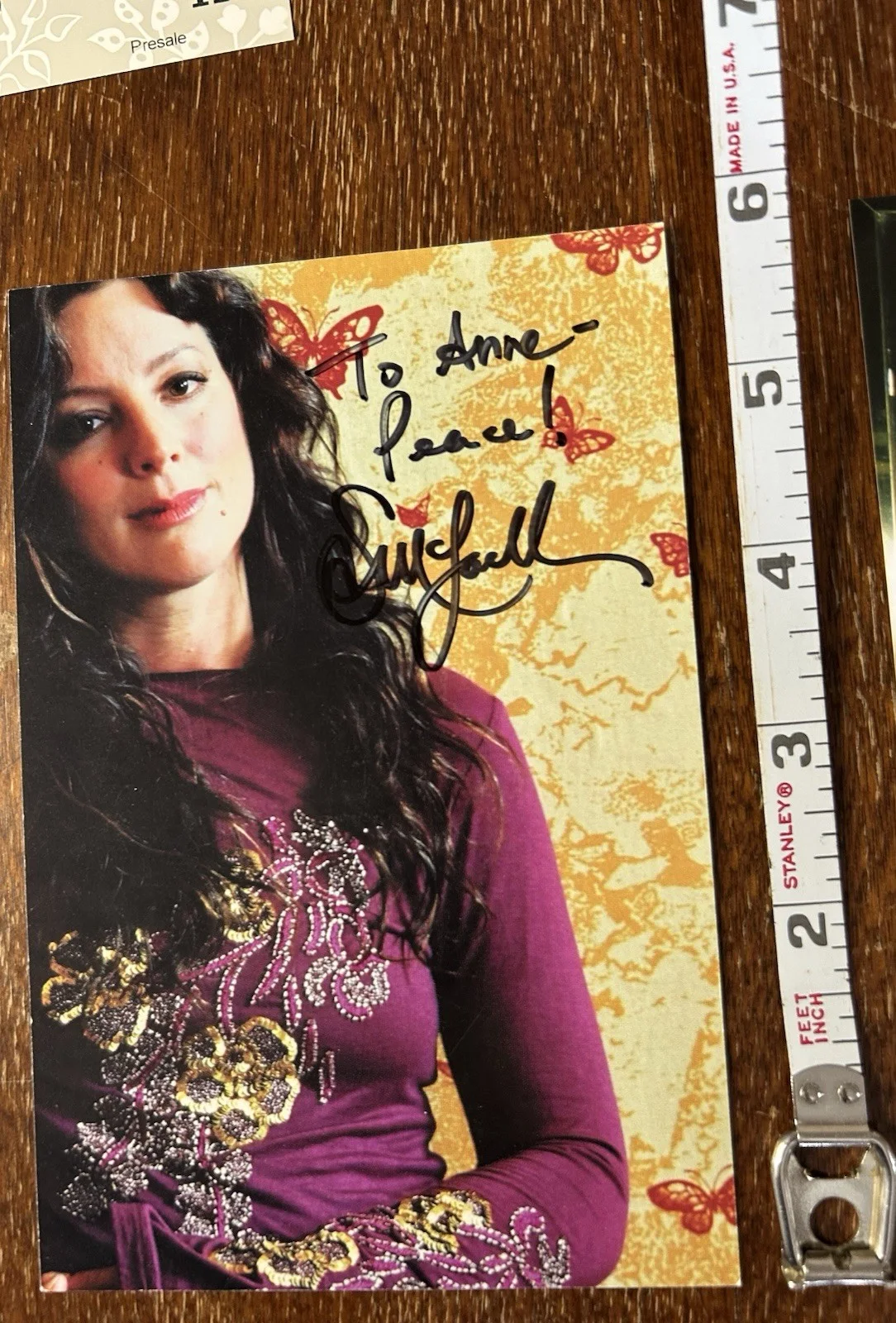 Sarah McLachlan Signed 4x6 Photo Autograph + Concert Ticket Stub Lot Rare, изображение 5