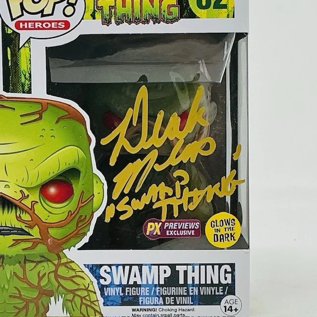 Derek Mears Autographed DC Universe Swamp Thing Funko Pop Heroes #82 PX JSA COA, image 2