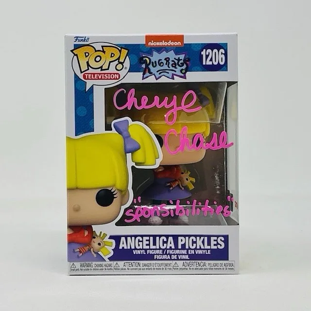 Cheryl Chase Autographed Angelica Pickles Rug Rats Funko Pop #1206 11/25 OCCM, изображение 3