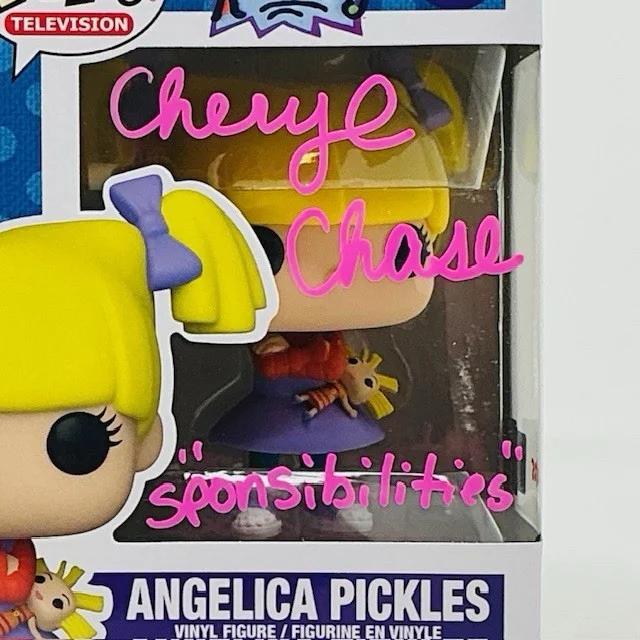 Cheryl Chase Autographed Angelica Pickles Rug Rats Funko Pop #1206 11/25 OCCM, изображение 4