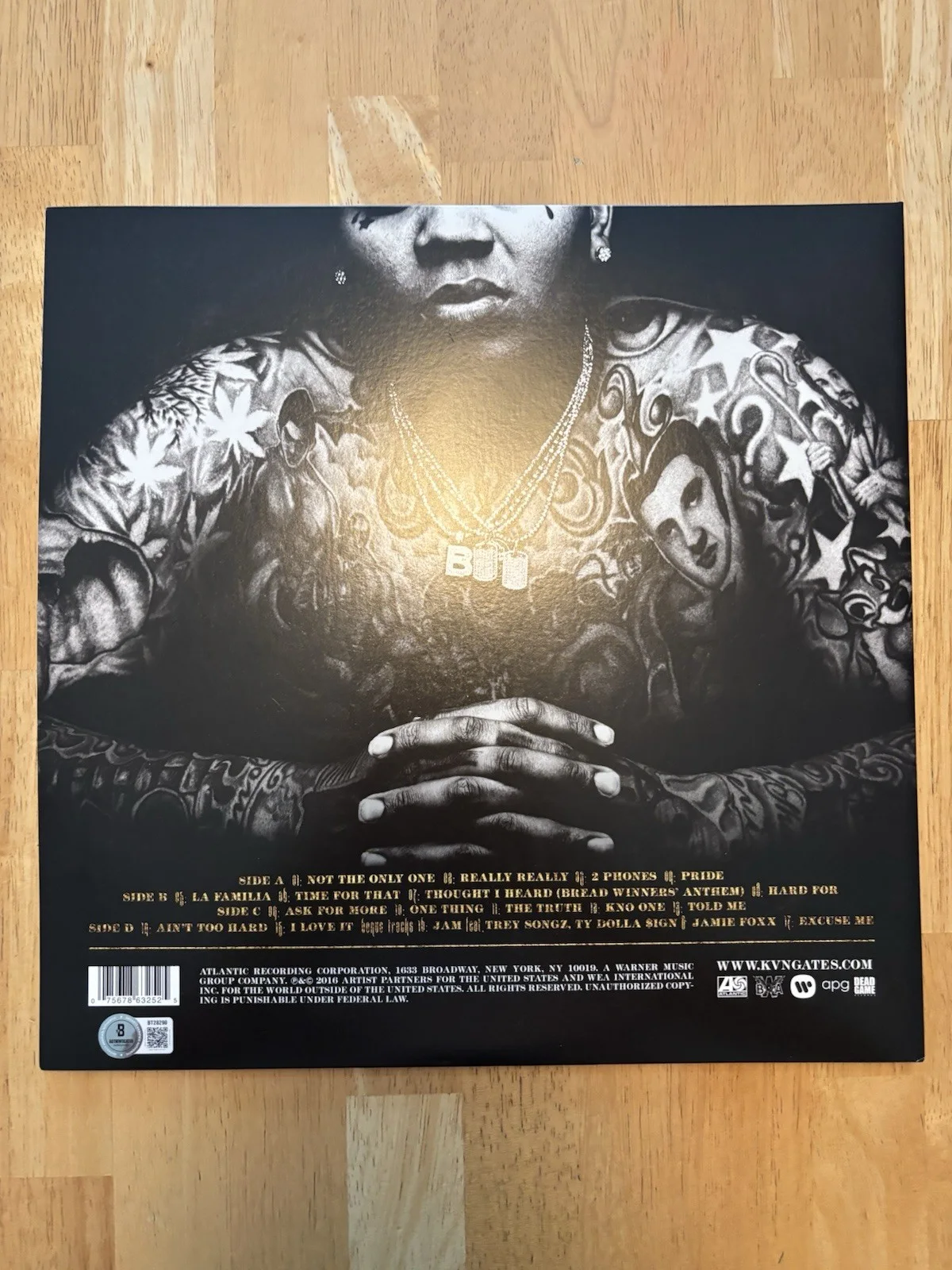 Kevin Gates Rapper Autographed Signed “Islah" Vinyl Record Rare. Beckett COA, изображение 2