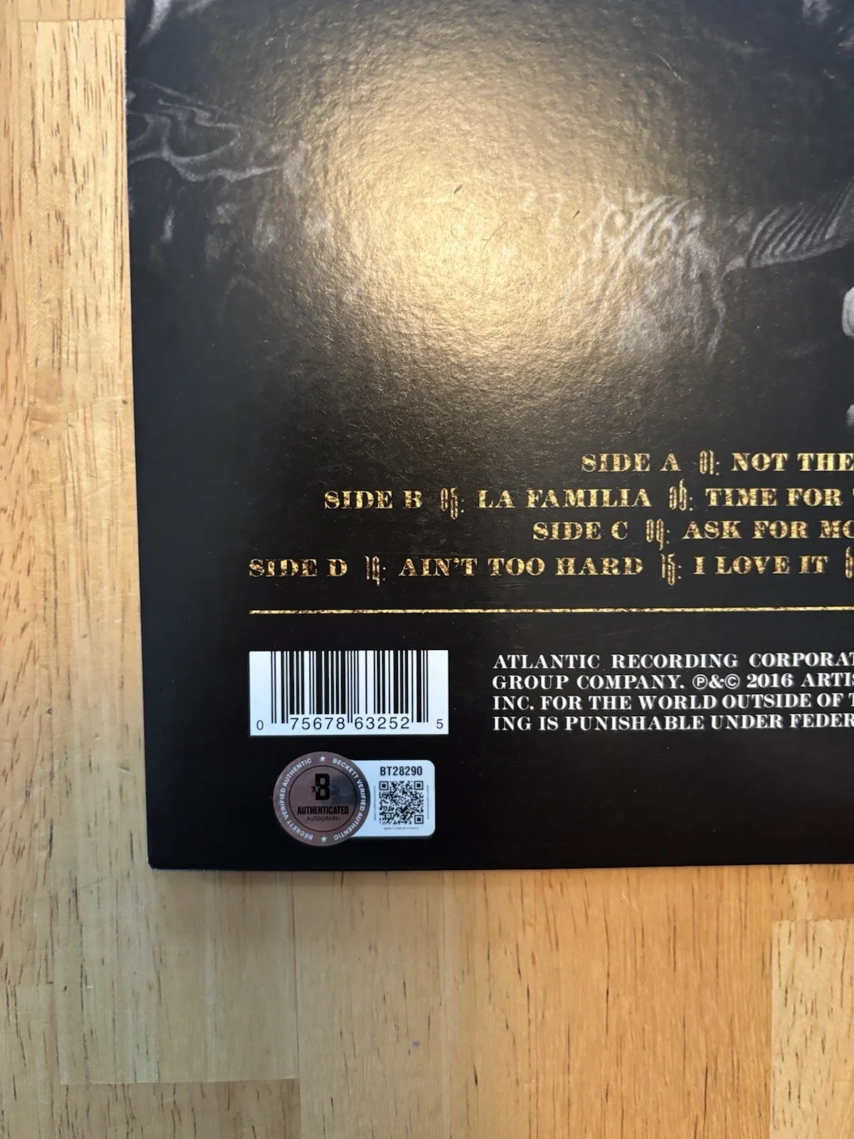 Kevin Gates Rapper Autographed Signed “Islah" Vinyl Record Rare. Beckett COA, изображение 3