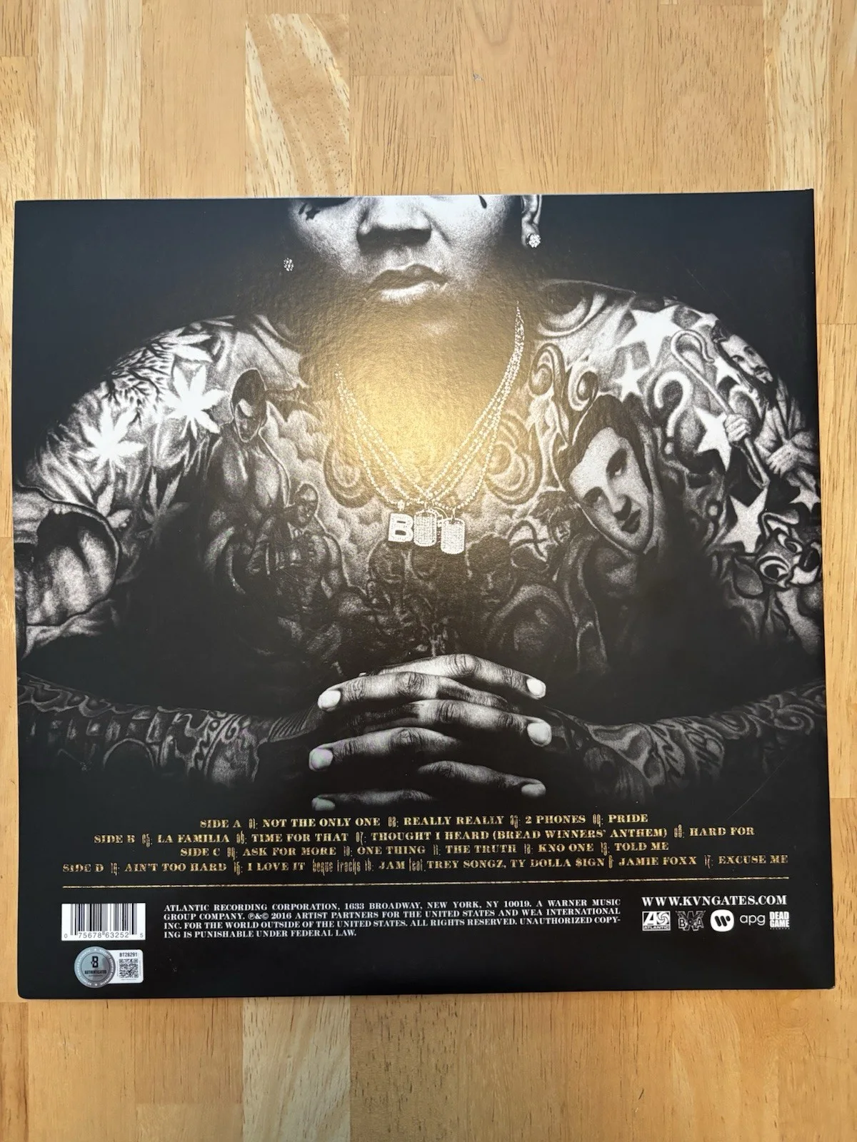 Kevin Gates Rapper Autographed Signed “Islah" Vinyl Record Rare. Beckett COA, изображение 2