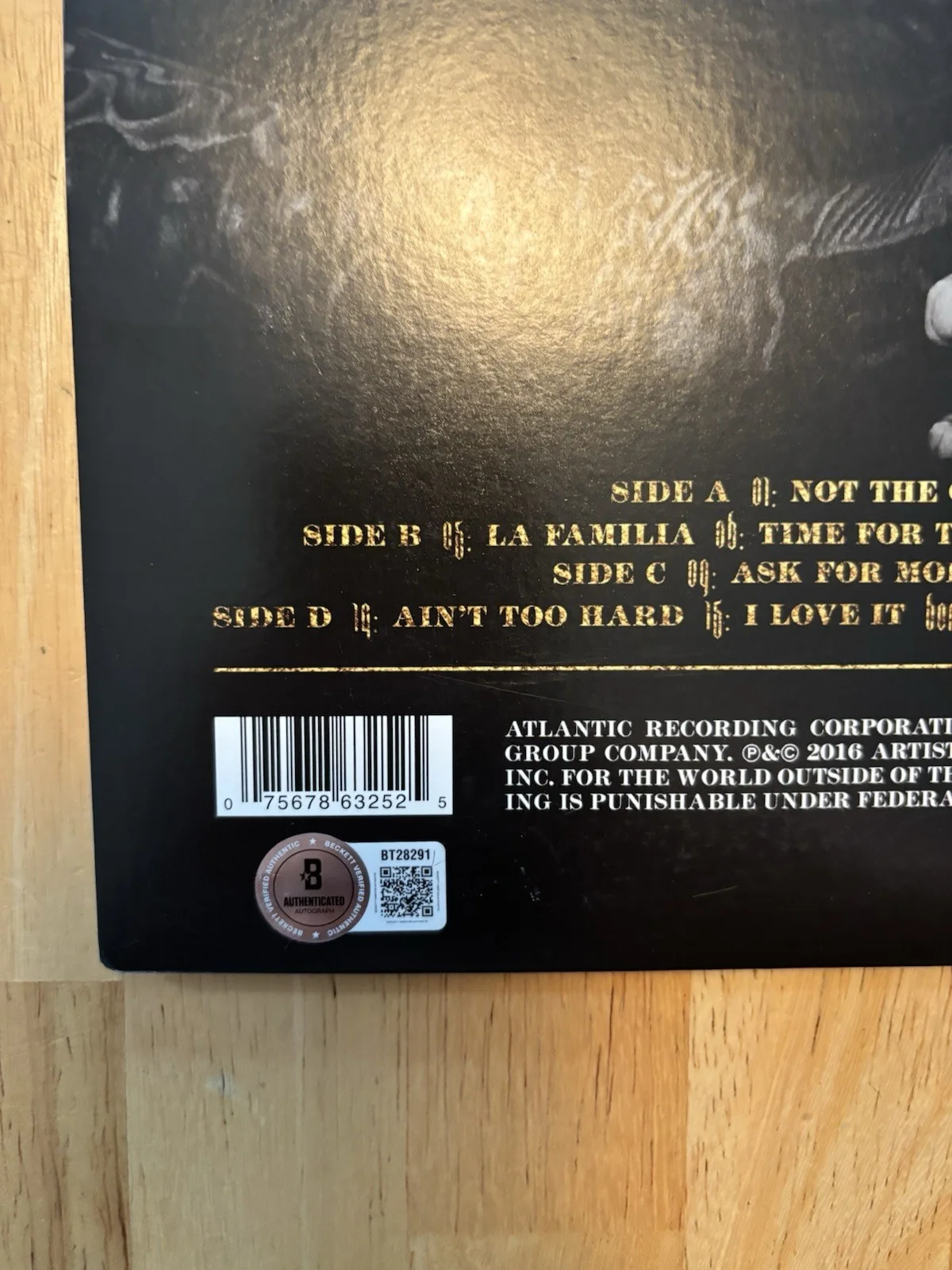 Kevin Gates Rapper Autographed Signed “Islah" Vinyl Record Rare. Beckett COA, изображение 3